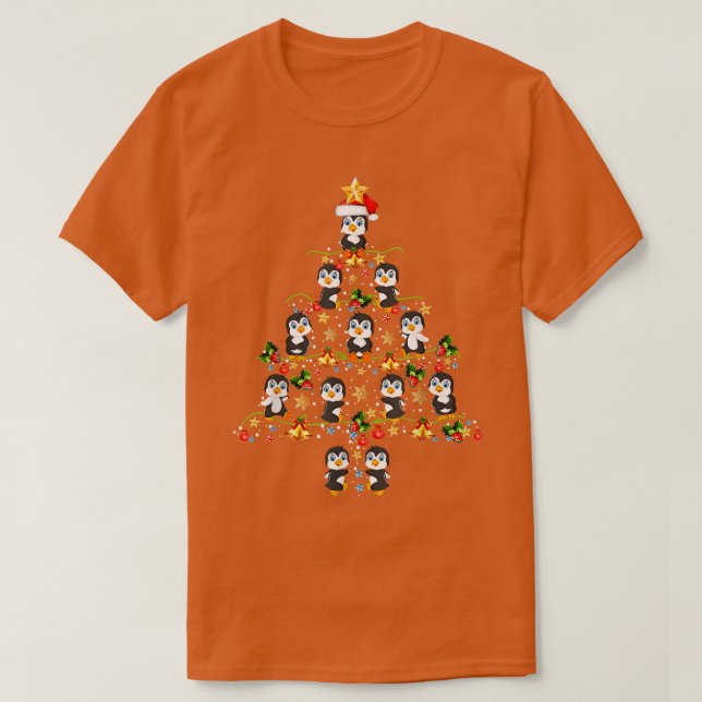 T-shirt Arbre de Noël de pingouin Joyeux Noël Noël Noël No (Design devant)