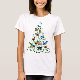 T-shirt Arbre de Noël des papillons Tee