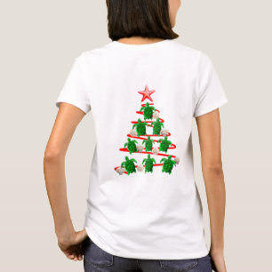 T-shirt Arbre de Noël des tortues de mer vertes