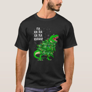 T-shirt Arbre de Noël Dinosaure T Rex Tyrannosaurus Rex C
