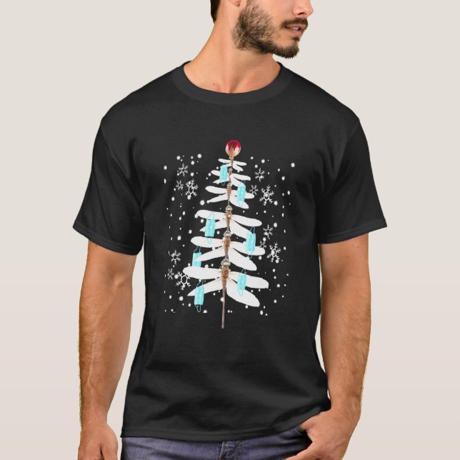 T-shirt Arbre de Noël dragonfly Ornements de masque de vis (Devant)