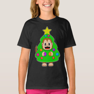 T-shirt Arbre de Noël du singe
