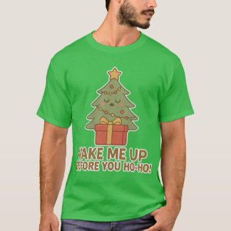 T-shirt Arbre de Noël endormi Conception de boîte cadeau d