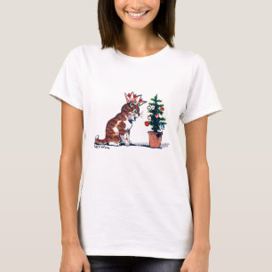 T-shirt Arbre de Noël et chaton, Louis Wain