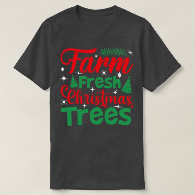 T-shirt Arbre de Noël frais ferme (Design devant)