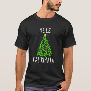 T-shirt Arbre de Noël hawaïen Mele Kalikimaka Hawaii Tro