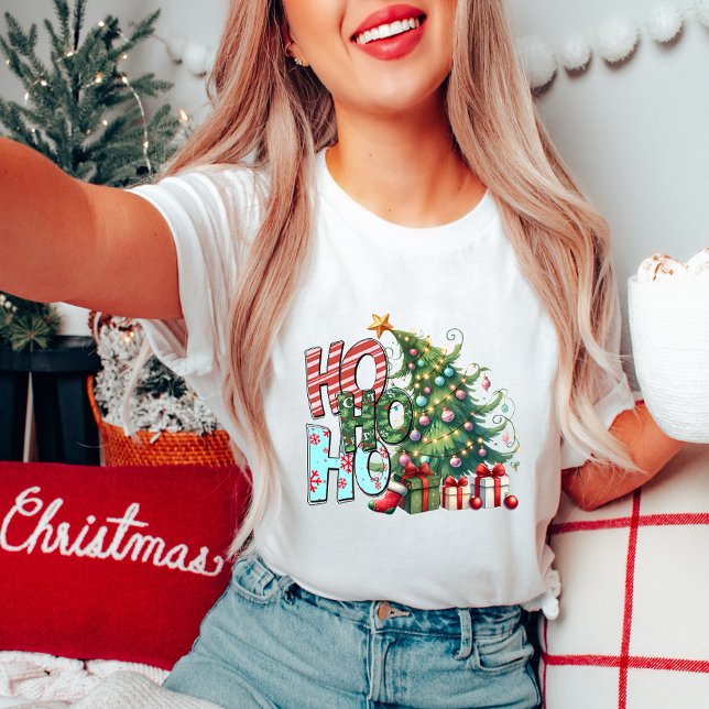 T-shirt arbre de Noël Ho Ho (Créateur téléchargé)