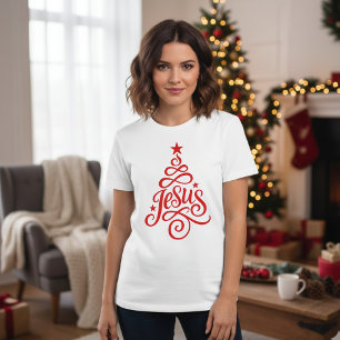 T-shirt Arbre de Noël Jésus - Fêtes chrétiennes