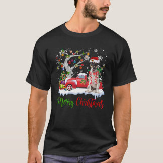 T-shirt Arbre de Noël Joyeux Noël Camion Rouge Jack Russel