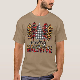T-shirt Arbre de Noël Joyeux Pins de Noël Bleu