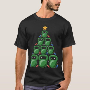 T-shirt Arbre de Noël Kettlebell Gym Fitness Entraînement