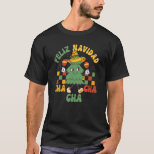T-shirt Arbre de Noël mexicain Sombrero Feliz Navidad Holi