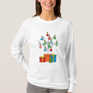 T-shirt Arbre de Noël minimal avec présentation