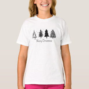 T-shirt Arbre de Noël minimaliste élégant