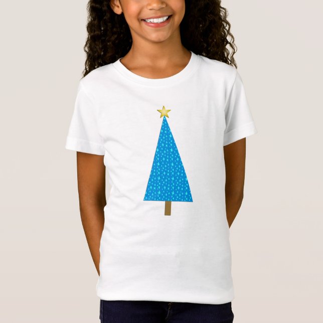 T-Shirt Arbre de Noël moderne (Devant)