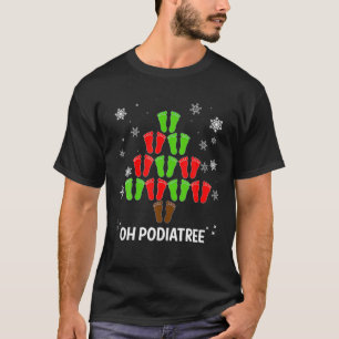 T-shirt Arbre de Noël Oh Podiatree Podiatrist Alimentatio