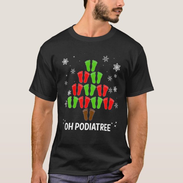 T-shirt Arbre de Noël Oh Podiatree Podiatrist Alimentation (Devant)