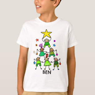 T-shirt Arbre de Noël personnalisé Enfants mignonnes