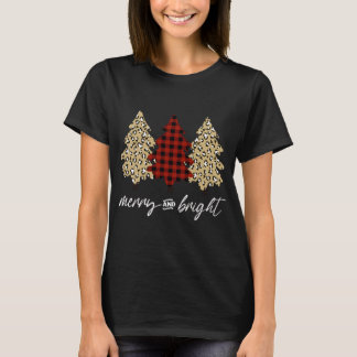 T-shirt Arbre de Noël, Plaid Buffalo, Leopard