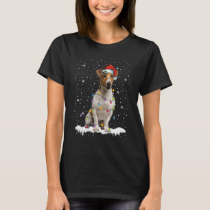 T-shirt Arbre de Noël Santa Hat Jack Russell Terrier Chien