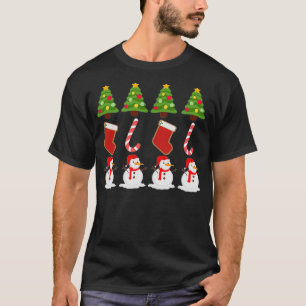 T-shirt Arbre de Noël Stuffes Sucres de canne Snowman Pri