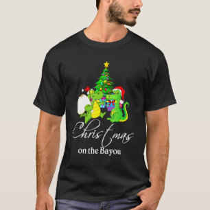 T-shirt Arbre De Noël Sur Le Pajama De Noël Bayou Cajun