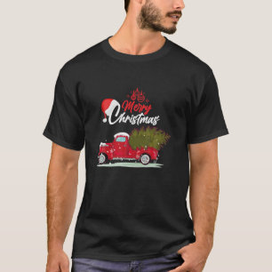 T-shirt Arbre de Noël vintage Red Truck