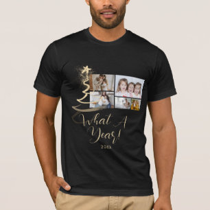 T-shirt Arbre de Parties scintillant en or noir et dégradé