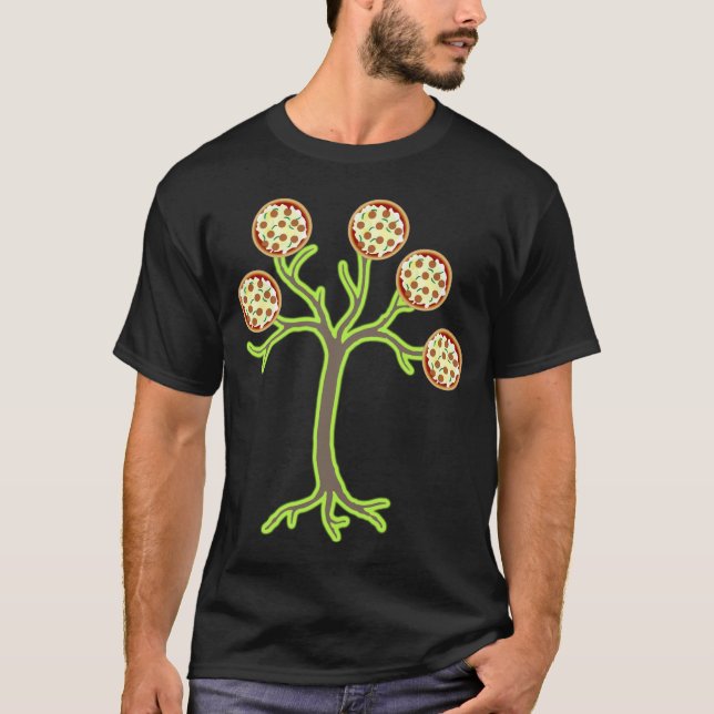 T-shirt arbre de pizza (Devant)