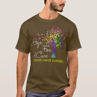 T-shirt Arbre de sensibilisation au cancer infantile Hope 