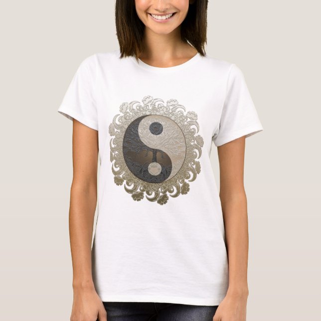 T-shirt Arbre de Yin Yang de la vie (Devant)