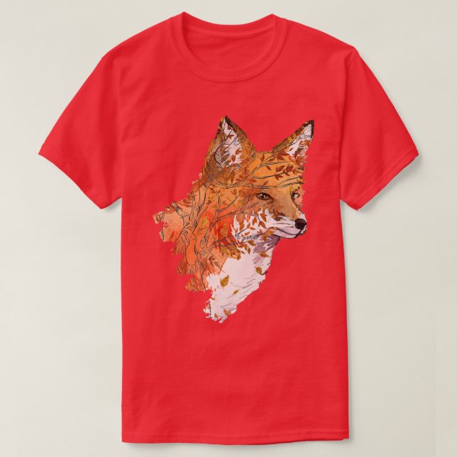 T-shirt Arbre Des Belles Couleurs D'Automne Animaux (Design devant)
