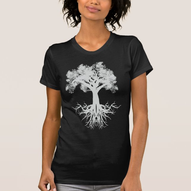 T-shirt Arbre des racines profondes de la vie (Devant)