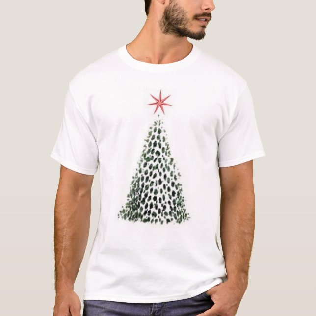 T-shirt arbre d'étoile de neige (Devant)