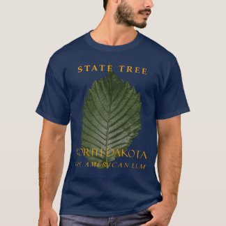 T-shirt Arbre du territoire du Dakota du Nord L'orme améri