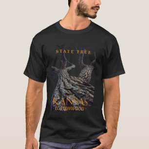 T-shirt Arbre du territoire du Kansas Le cotonnier