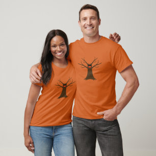 T-shirt Arbre Effrayant Portant un Masque Facial