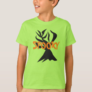 T-shirt Arbre Fantomatique Minimaliste Halloween