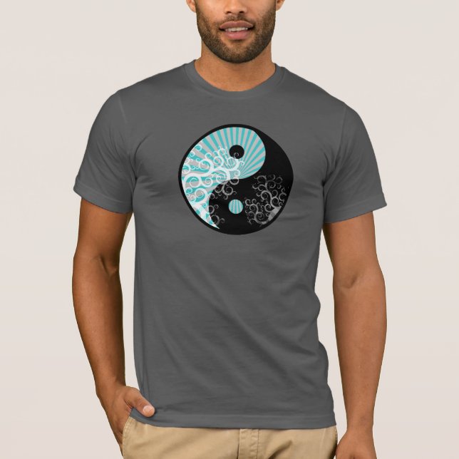 T-shirt Arbre floral chic moderne de Yin-Yang Sunbeam (Devant)