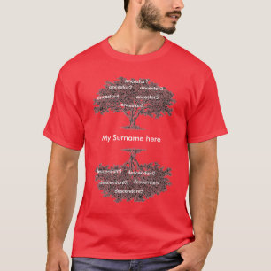 T-shirt - arbre généalogique/noir
