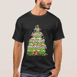 T-shirt Arbre Grenouille Xmas Arbre Éclairage Père Noël Ar