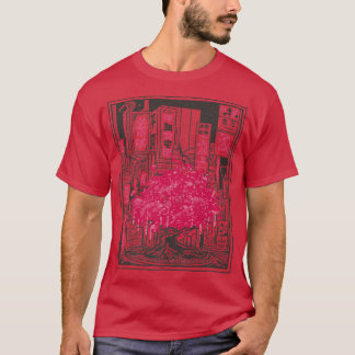T-shirt Arbre japonais en fleurs de cerisier Ville Sakura