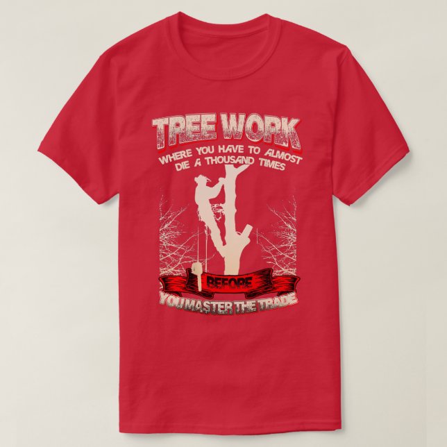 T-shirt Arbre Mens Climber Arboriste Chemise Cadeau (Design devant)