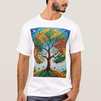 T-shirt Arbre mythique des saisons - Gond Art