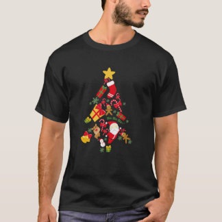 T-shirt arbre Noël vacances cadeau drôle Père Noël