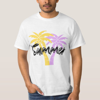 T-shirt arbre palmier d'été | tee esthétique tropi
