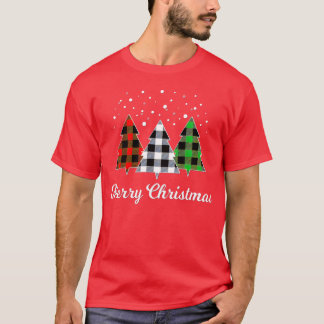 T-shirt Arbre Plaid Christmasree Joyeux Christmasree vinta