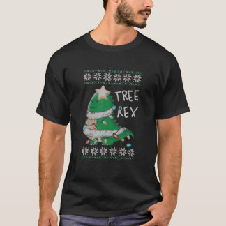 T-shirt Arbre Rex Dinosaur Joyeux Noël laid Noël S