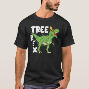 T-shirt Arbre Rex Noël T - Rex Dinosaur Noël Enfants Garço