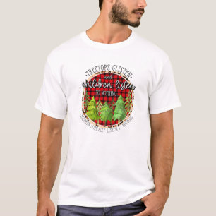 T-shirt Arbre Tops Gécoute Et Les Enfants N'Écoutent Rie